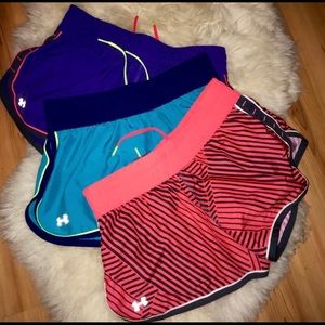 3 under armour shorts size small
